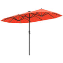 13 FT Double-Sided Patio Umbrella with Solar LED Lights by LJGDeals