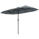 13 FT Double-Sided Patio Umbrella with Solar LED Lights by LJGDeals