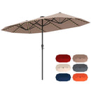 13 FT Double-Sided Patio Umbrella with Solar LED Lights by LJGDeals