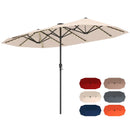13 FT Double-Sided Patio Umbrella with Solar LED Lights by LJGDeals