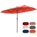 13 FT Double-Sided Patio Umbrella with Solar LED Lights by LJGDeals