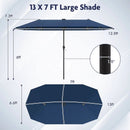 13 FT Double-Sided Patio Umbrella with Solar LED Lights by DirectDeals
