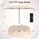 13 FT Double-Sided Patio Umbrella with Solar LED Lights by DirectDeals