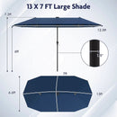 13 FT Double-Sided Patio Umbrella with Solar LED Lights by LJGDeals