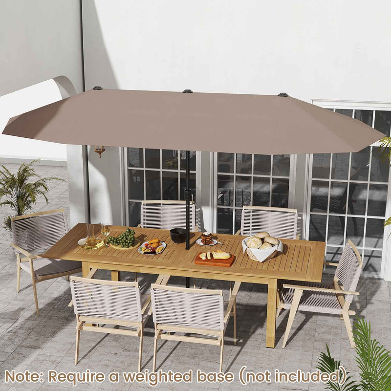 13 FT Large Patio Umbrella Outdoor Double-Sided Table Market Umbrella