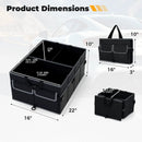 13 Gallon Car Trunk Organizer with Removable Divider and 6 Pockets-Black by LJGDeals