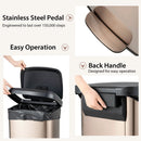 13.2 Gallon Step Trash Can with Soft Close Lid and Deodorizer Compartment by LJGDeals