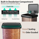 13.2 Gallon Step Trash Can with Soft Close Lid and Deodorizer Compartment by DirectDeals