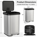 13.2 Gallon Step Trash Can with Soft Close Lid and Deodorizer Compartment by LJGDeals