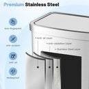 13 Gallons Automatic Garbage Can with Rectangular Infrared Motion Sensor-Sliver by LJGDeals