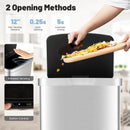 13 Gallons Automatic Garbage Can with Rectangular Infrared Motion Sensor-Sliver by LJGDeals