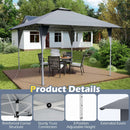13 X 13 FT Pop up Gazebo with Portable Carrying Bag 8 Stakes and 4 Wind Ropes by LJGDeals