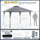 13 X 13 FT Pop up Gazebo with Portable Carrying Bag 8 Stakes and 4 Wind Ropes by LJGDeals