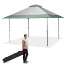 13 x 13 Feet Pop-Up Patio Canopy Tent with Shelter and Wheeled Bag-Gray by DirectDeals