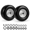 13 x 6.50-6 Flat Free Tires and Wheels 2 Pack Solid Rubber Tires-White by LJGDeals