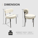 Extendable Dining Table Set With Curved Backrest Upholstered Chairs