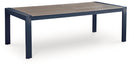 East Beach - Rectangular Dining Table With Umbrella Option - Blue by Unique Piece Furniture