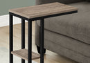 Accent Table, C-Shaped, Marble Look Contemporary & Modern Convenient Design by HouseOfZazla