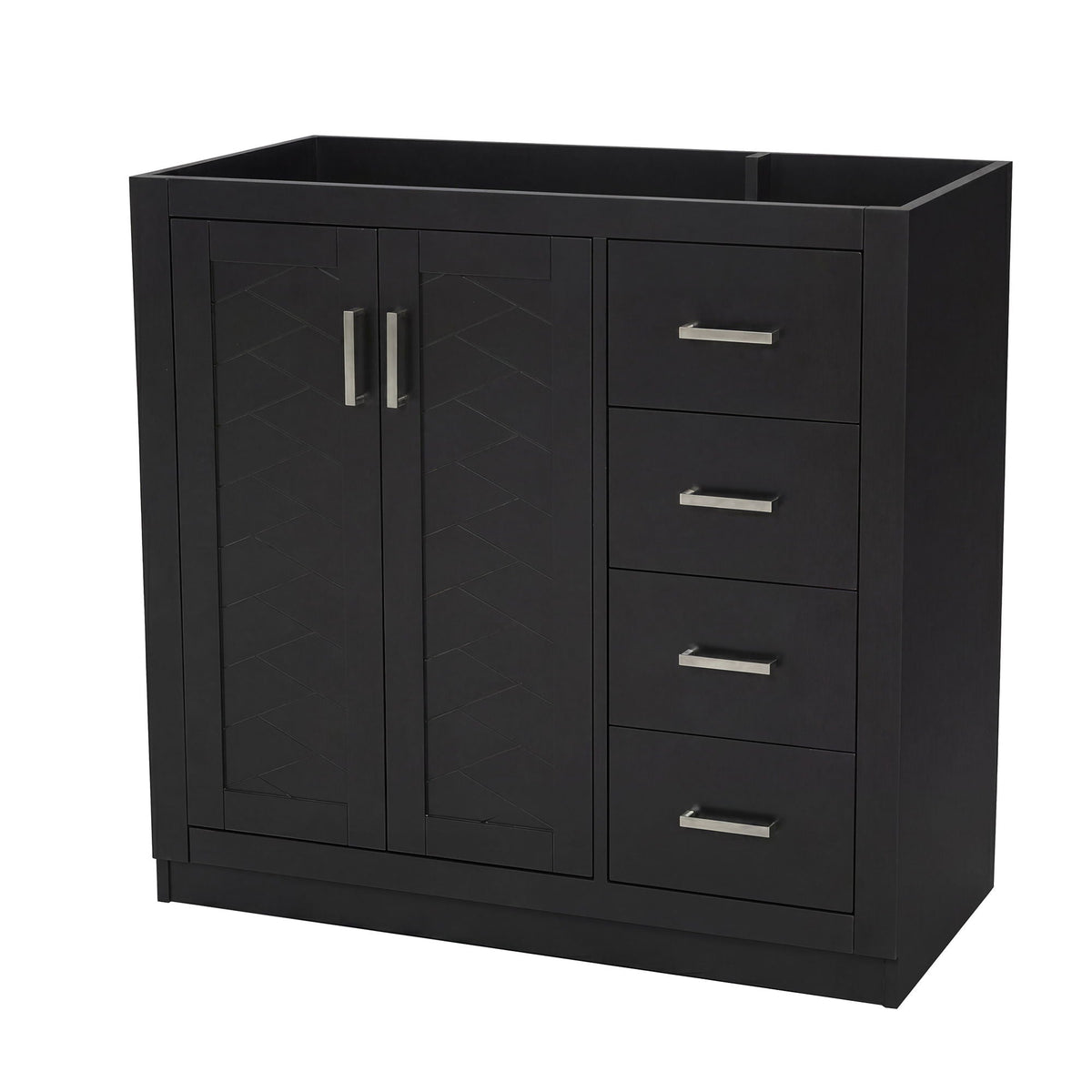 Retro Style Bathroom Vanity, 3 Drawers & Soft Closing Doors, photo 10 of 40