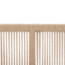 73.23" Outdoor Acacia Wood Frame Rope-Braided Backrest Three-Seater Sofa by HouseOfZazla