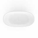 73 Inch Artificial Stone Solid Surface Freestanding Bathroom Bathtub