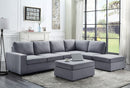 Cassia - 7 Seat Reversible Modular Sectional Sofa With Ottoman by HouseOfZazla
