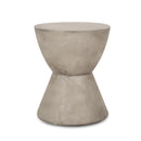 Outdoor Lightweight Concrete Side Table, Light Gray by HouseOfZazla