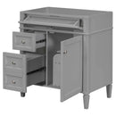 Bathroom Vanity With 2 Drawers And Tip-Out Drawer, Storage Cabinet by HouseOfZazla