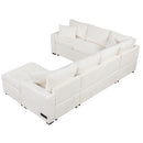 Sectional Sofa Pull-Out Sofa Bed Sleeper With A Storage Ottoman, Three Pillows And Charging Devices For Living Room by HouseOfZazla