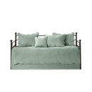 6 Piece Reversible Scalloped Edge Daybed Cover Set - Seafoam