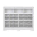 24 Shoe Cubby Console, Shoe Cabinet - White by Unique Piece Furniture