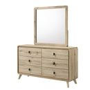 Dresser, 6 Drawers Storage - Beige by HouseOfZazla