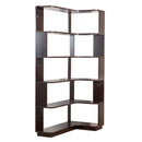 Ox Blood - Red 90Cm L-Shaped Freestanding Corner Bookshelf With Anti Tip Safety, Storage Cabinet For Living Room - Ox Blood Red by HouseOfZazla