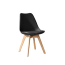 Padded Seat Cushions Home Kitchen Side Chair (Set of 2) - Black by HouseOfZazla