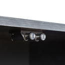 Modern 64" Wavy TV Cabinet With LED Lights - Black by HouseOfZazla