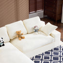 Compressed Sofa With 3 Back Cushions, 2 Throw Pillows