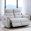 Eastre - Power Motion Loveseat With USB Port - Gray by HouseOfZazla