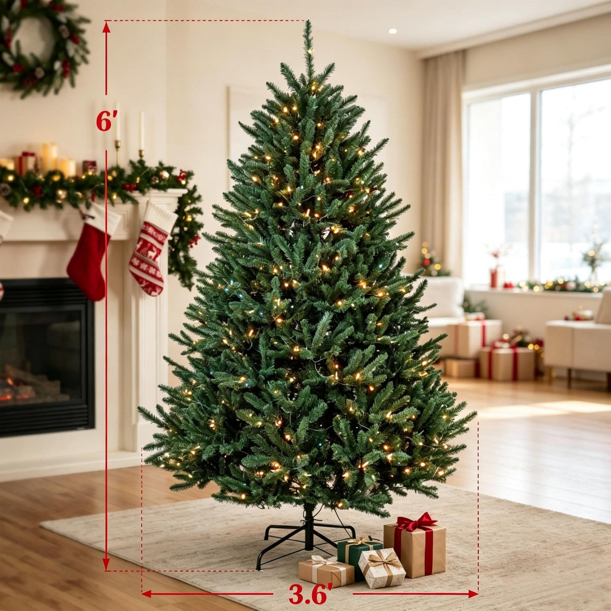 6 ft Pre-Lit Colorado Christmas Tree, photo 3 of 9