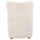 Thornton Faux Fur Upholstered Wingback Lounge Accent Chair Cream