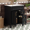Bathroom Vanity With Sink, Compact Cabinet & 2 Drawers And Adjustable Shelf by Unique Piece Furniture
