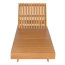 Lounge Chaise Set, Acacia Solid Wood with Lounge Cushion