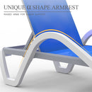 Patio Chaise Lounge Adjustable Aluminum Pool Lounge Chair with Armrest by HouseOfZazla