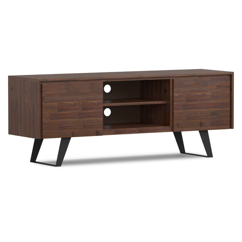 Lowry - TV Media Stand - Distressed Charcoal Brown, photo 3 of 7