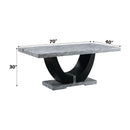Caralin - Dining Table - Engineered Stone & Black