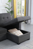 Lucca - Reversible Sleeper Sectional Sofa With Storage Chaise by HouseOfZazla