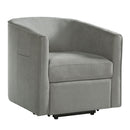 Power Lift Recliner Barrel Shape Reclining Chair With Footrest And Side Pocket