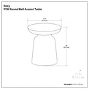 Toby - Metal Accent Table - Gold / Black Ombre by Unique Piece Furniture