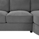 Modern L-Shaped Sectional Sofa With Curved Chaise, USB Ports, And Side Storage Pockets by HouseOfZazla