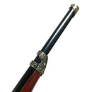 Antique Flintlock Steampunk Rifle Wood and Metal Replica Gun Inert Prop