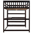 Loft Bed With Storage Shelves And Under Bed Desk by Unique Piece Furniture